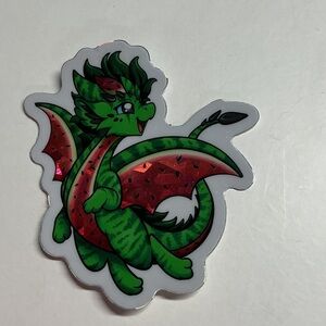 Green and Red Dragon Sticker